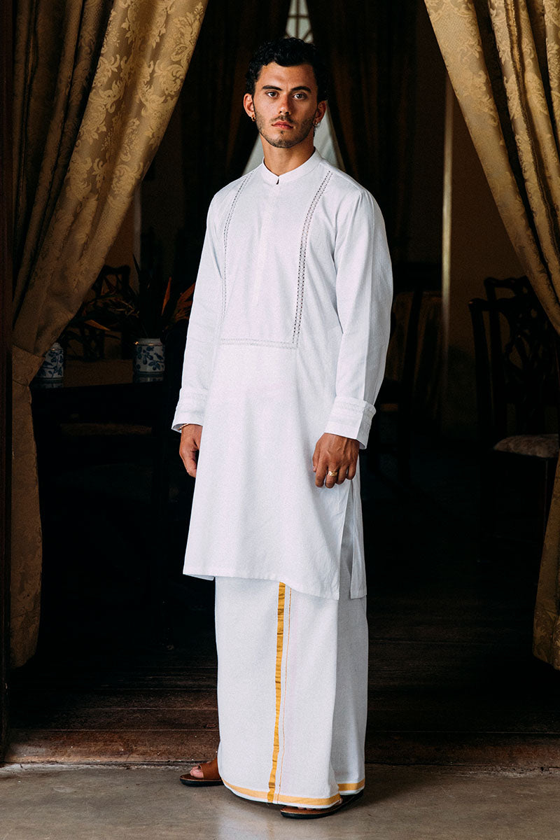 PEARL WHITE KURTA PAJAMA