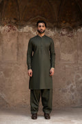Midnight Green Cotton Shalwar Kameez