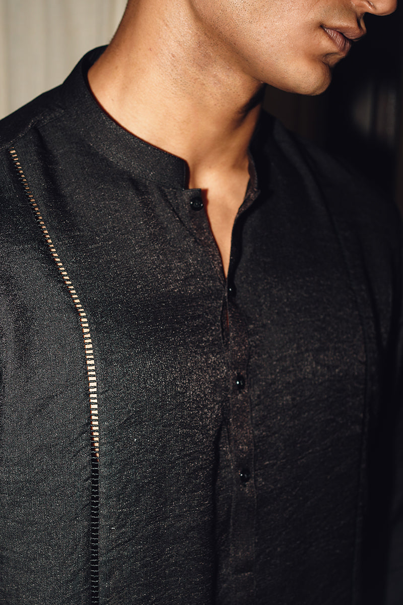 BLACK KURTA PAJAMA