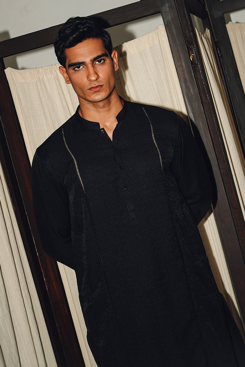 BLACK KURTA PAJAMA