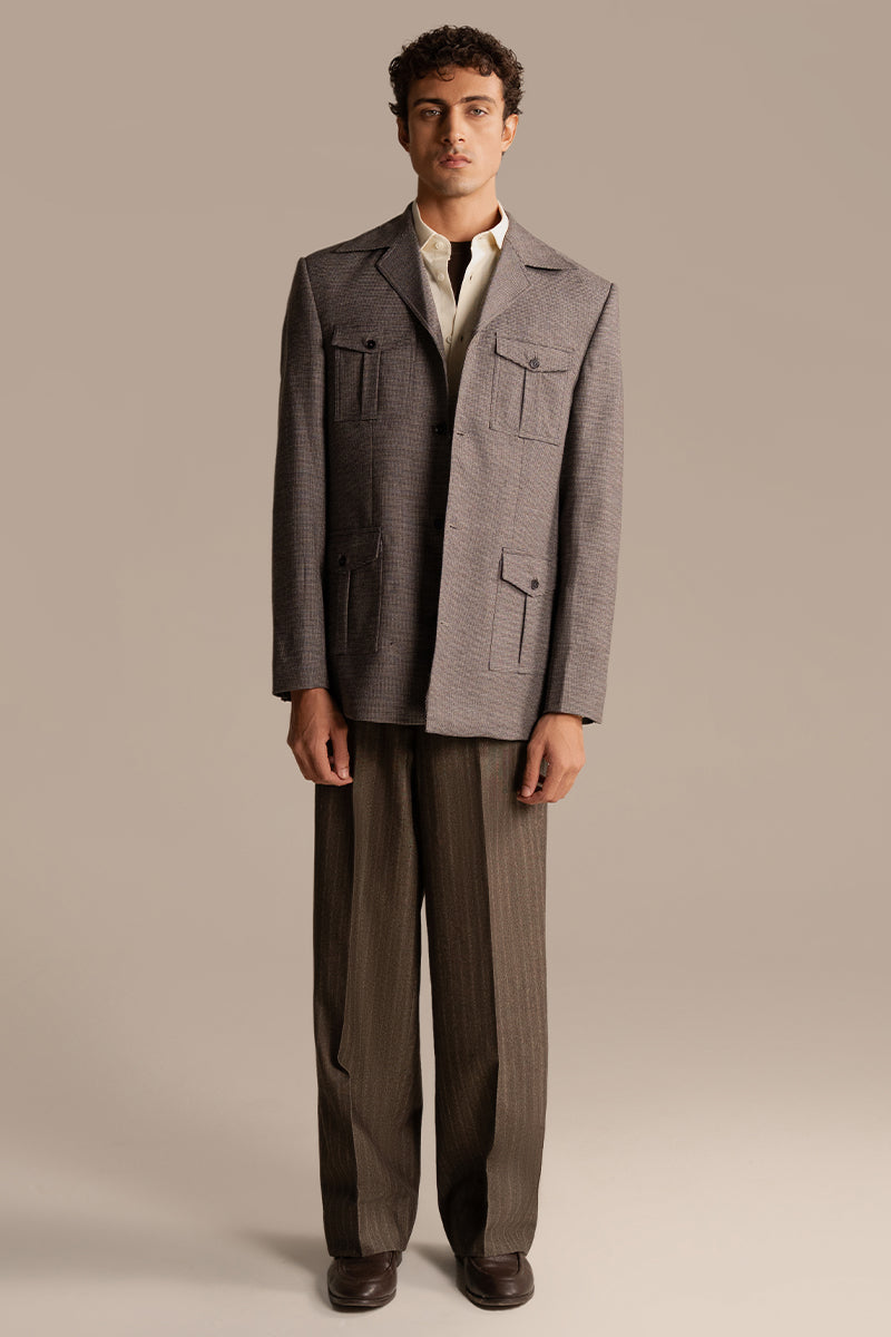 Checkered Beige Jacket