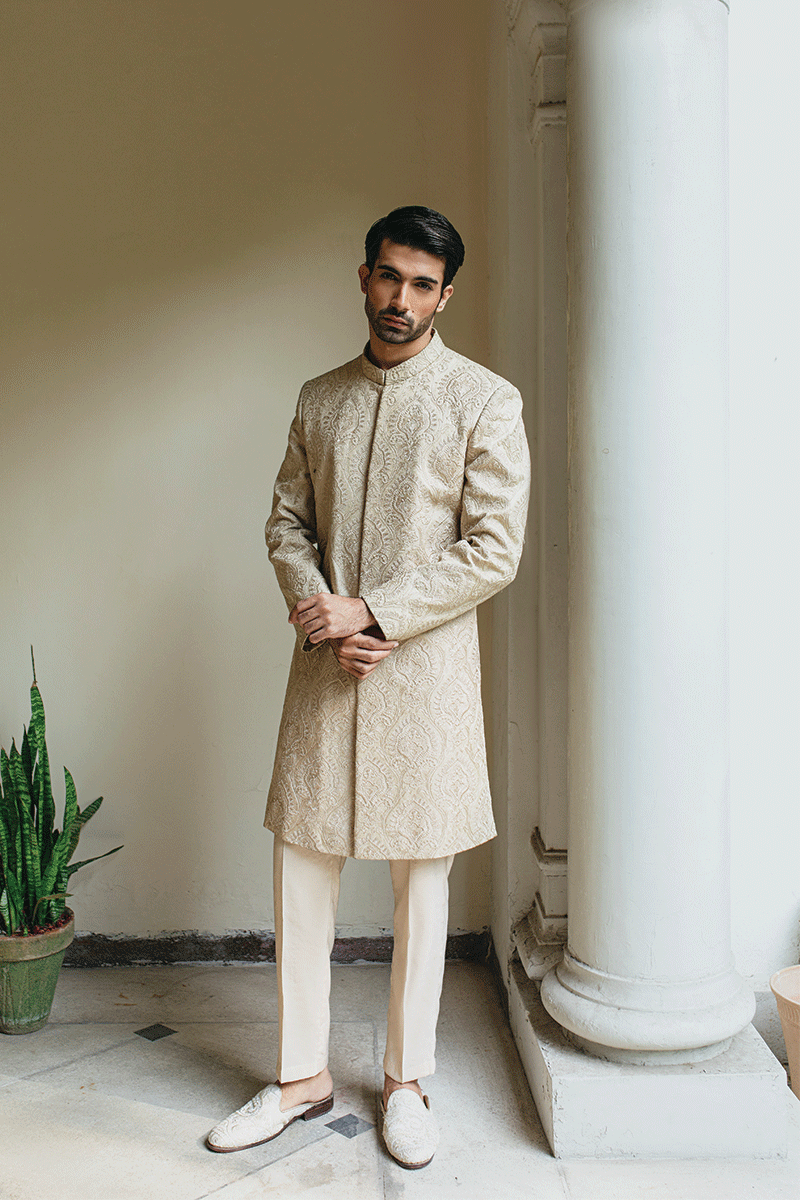 CHAMPAGNE GOLD SHERWANI