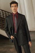 Onyx Black Double Breasted Suit
