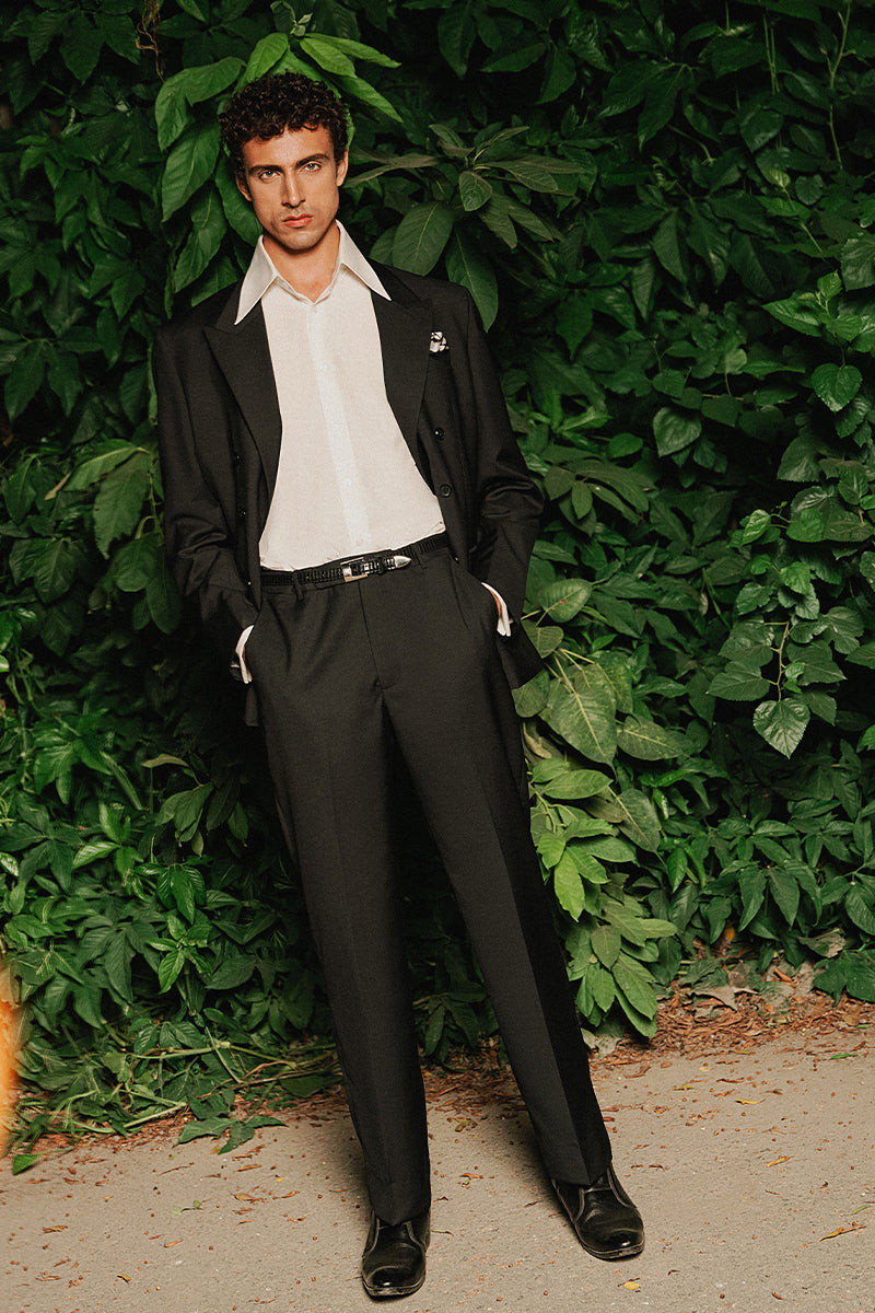 Onyx Black Double Breasted Suit