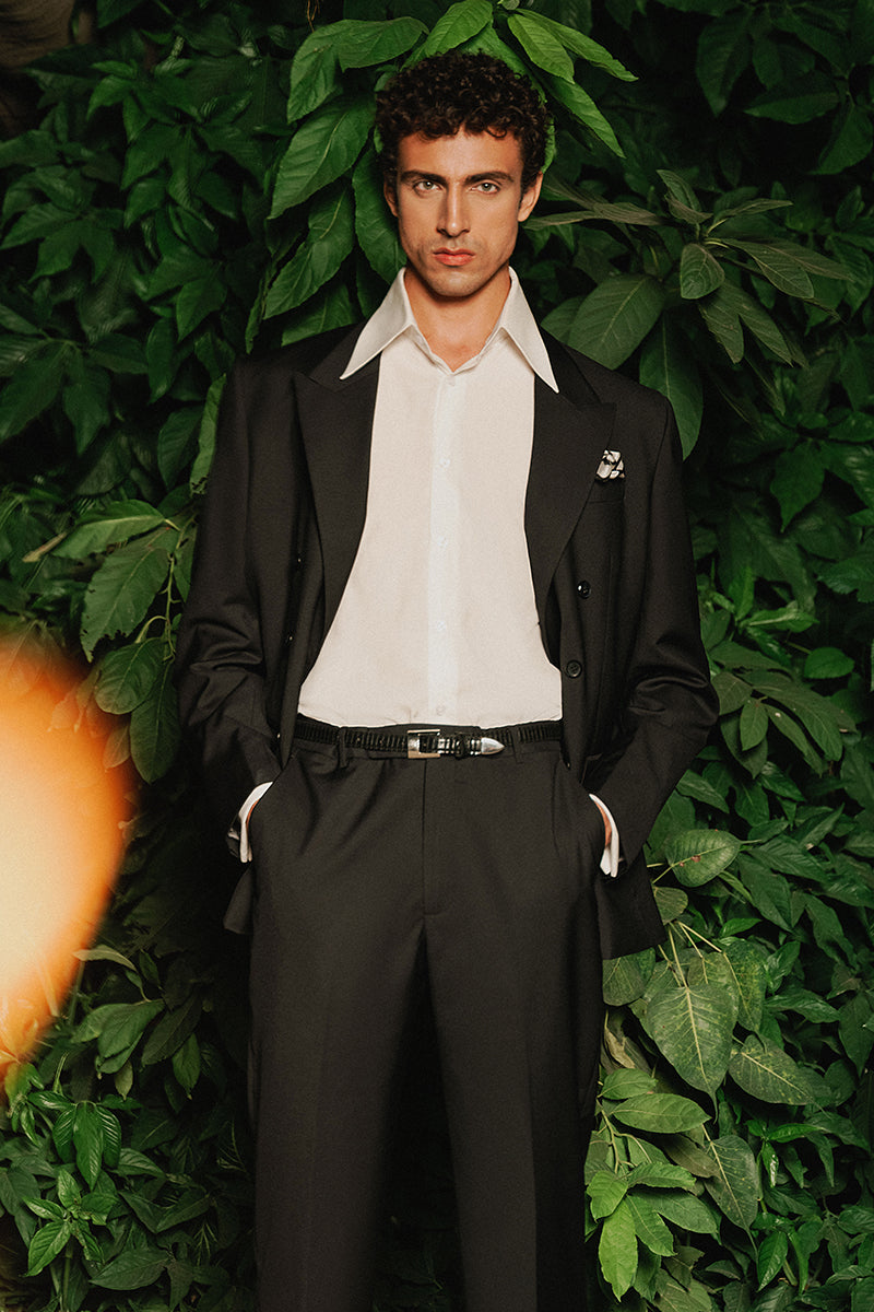 Onyx Black Double Breasted Suit