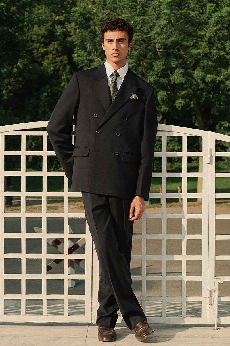 Navy blue Double Breasted Suit