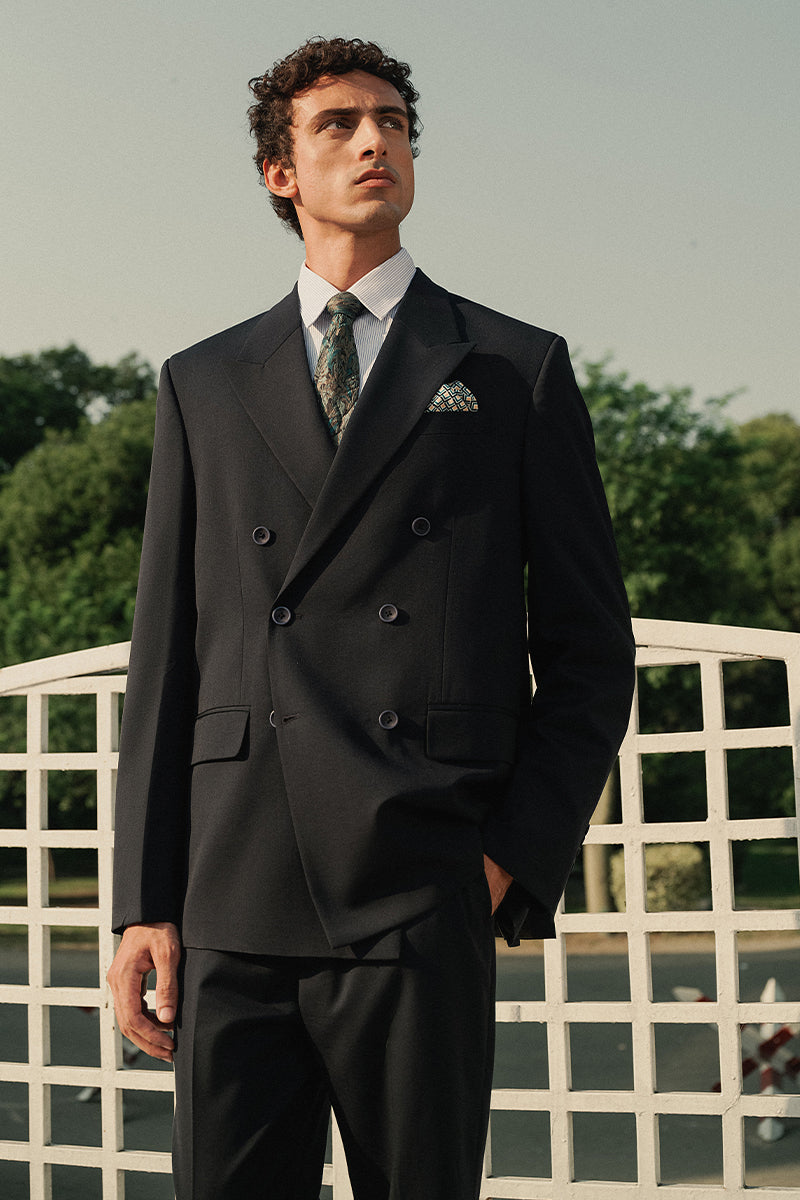 Navy blue Double Breasted Suit