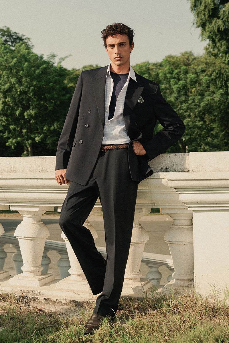 Navy blue Double Breasted Suit