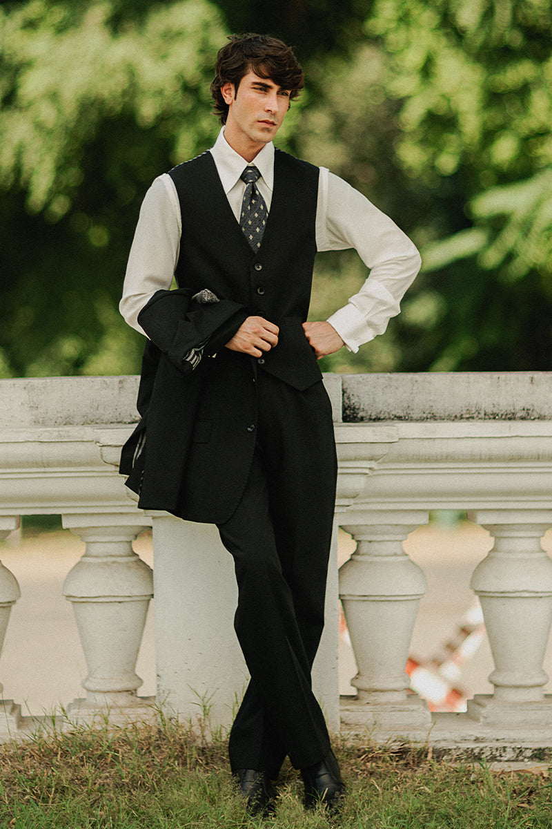 Ebony Black Single Breasted Suit