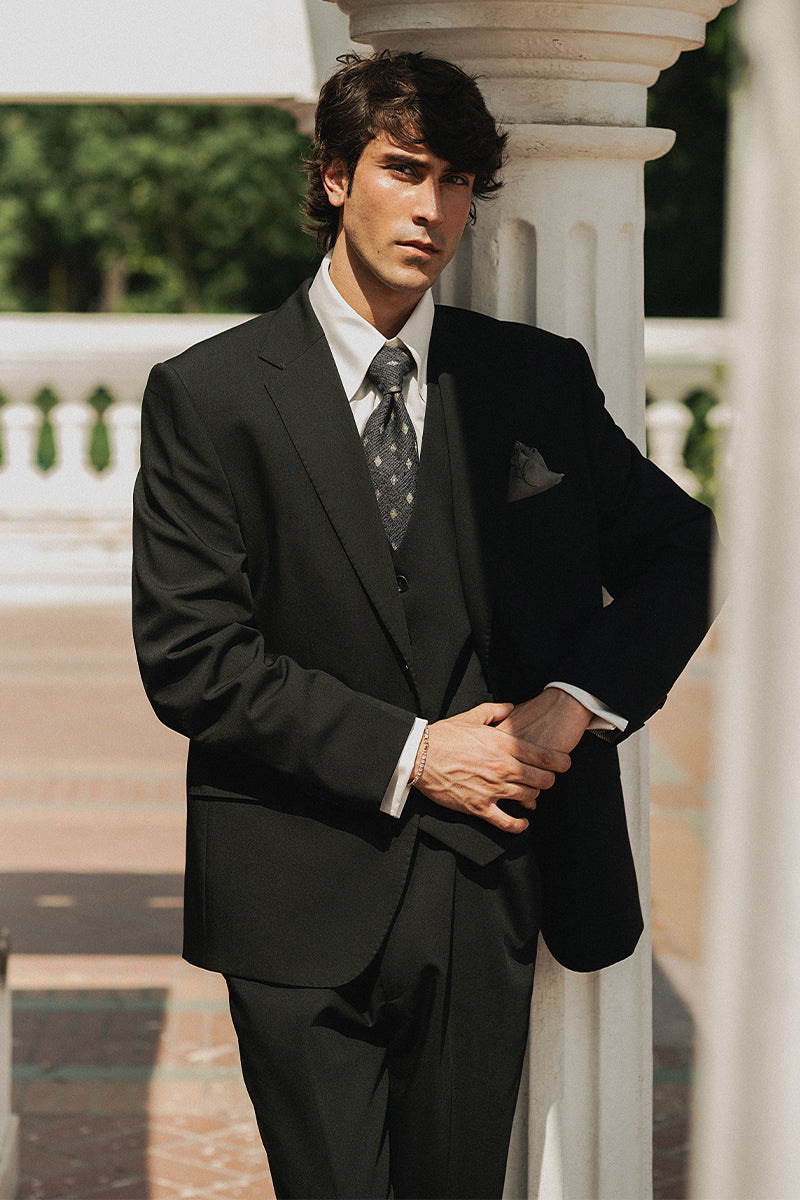 Ebony Black Single Breasted Suit