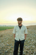 LACE WHITE CAMP COLLAR SHIRT