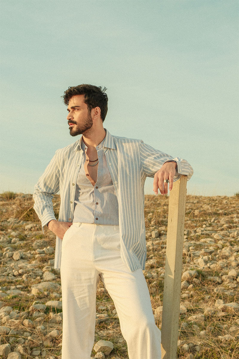 BLUE STRIPE SHIRT