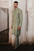 PASTEL GREEN COTTON SLUB KURTA TROUSER