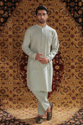 MINT GREEN SELF COTTON KURTA AND TROUSER