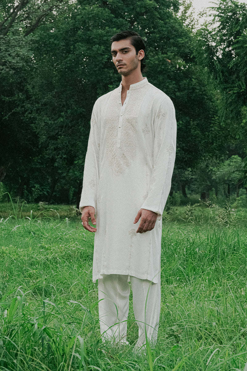 designer kurta pajama set online for men | white color kurta 2024