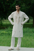 designer white kurta for men